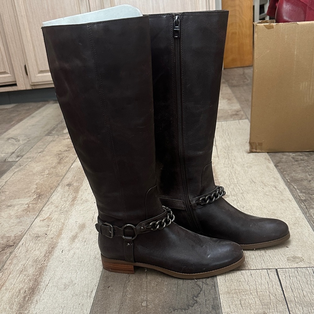 Coach Brown Leather Knee-High Boots